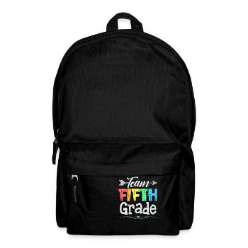 Équipe Élève enseignant de cinquième année Retour à l’école - Sac à dos - noir - Devant