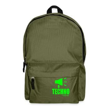 Techno forever - Backpack - olive green - Front