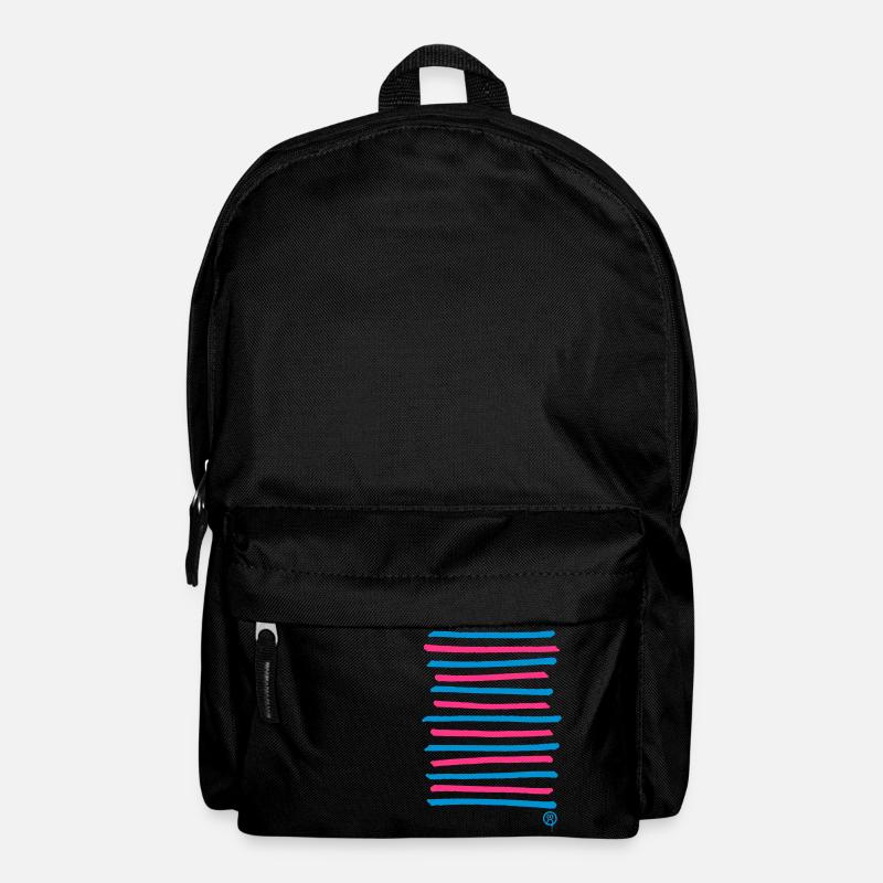 Lignes de graffiti pulvérisées, couleur d’impression librement sélectionnable - Sac à dos - noir