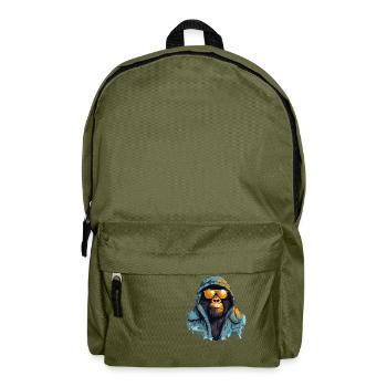 Streetstyle-Berggorilla | Gorilla-Liebhaber - Rucksack - Olivgrün - Vorne
