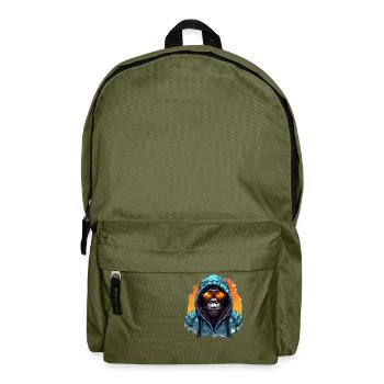 Streetstyle-Berggorilla | Gorilla-Liebhaber - Rucksack - Olivgrün - Vorne
