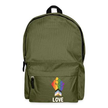 Pride Progress Love Pride Fist for Equality - Backpack - olive green - Front