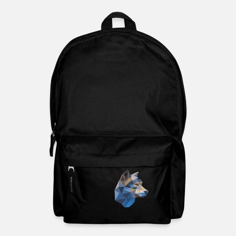 Wilder Wolf Polygon Wilde Tier Wandern Natur Seele - Rucksack - Schwarz