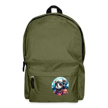 Süßer Bär im Astronauten Style. Bären Outfit - Rucksack - Olivgrün - Vorne