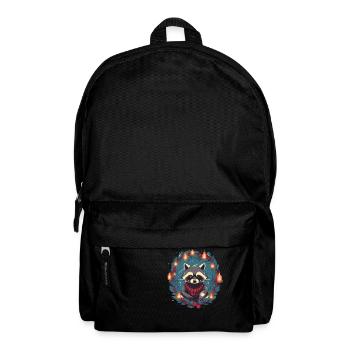Racoon with Xmas Elements Racoons - Backpack - black - Front