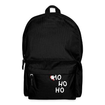 HO HO HO Christmas Motif - Backpack - black - Front