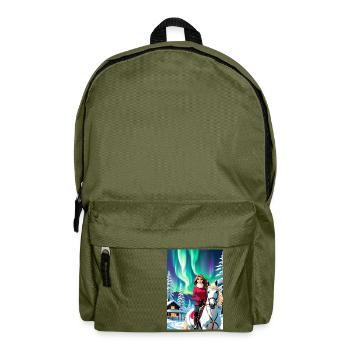 Cadeau de la mère de conception personnalisée - Sac à dos - vert olive - Devant