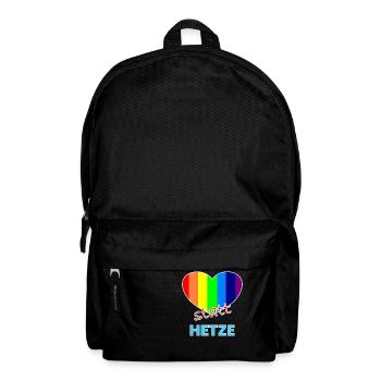 Herz statt Hetze - Rucksack - Schwarz - Vorne