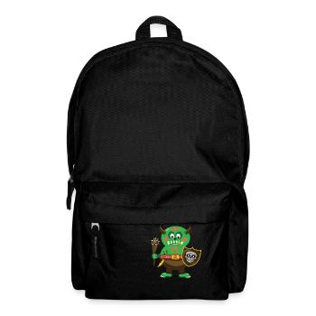 Little cute green ogre design - Backpack - black - Front