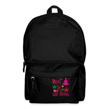 Yoga ist meine Droge - Rucksack - Schwarz - Vorne
