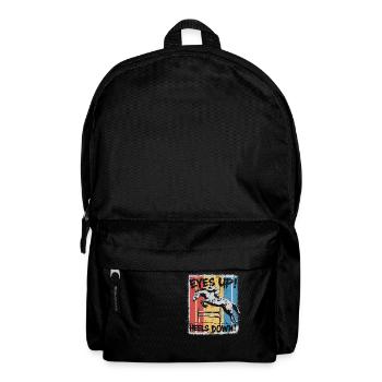 Riding posture: heels down, eyes up - Backpack - black - Front