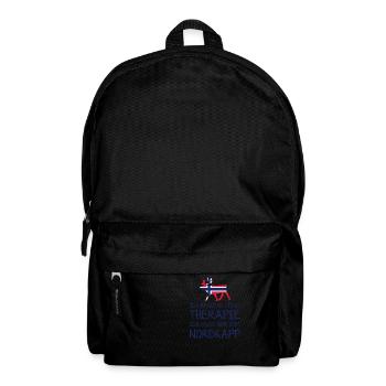 Ich brauche keine Therapie I muss nur zum Nordkapp - Rucksack - Schwarz - Vorne