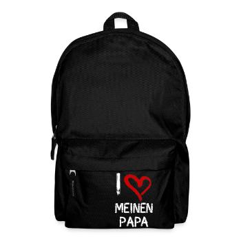 Ich liebe meinen Papa - Rucksack - Schwarz - Vorne