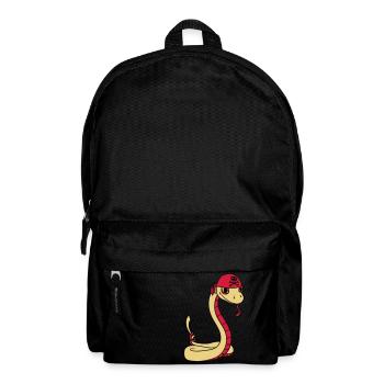 schlange pirat seeraeuber kapitaen matrose seebaer - Rucksack - Schwarz - Vorne
