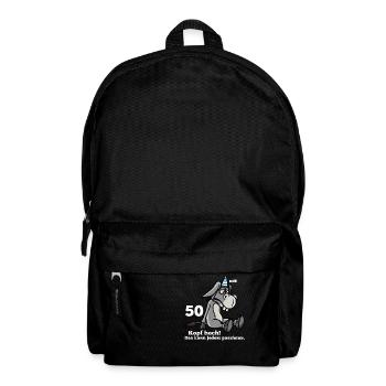 50 Kopf Hoch Das Kann Jedem Passieren Esel 50 Gebu - Rucksack - Schwarz - Vorne