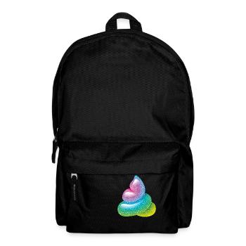 Smiley Glitter Poo - Backpack - black - Front