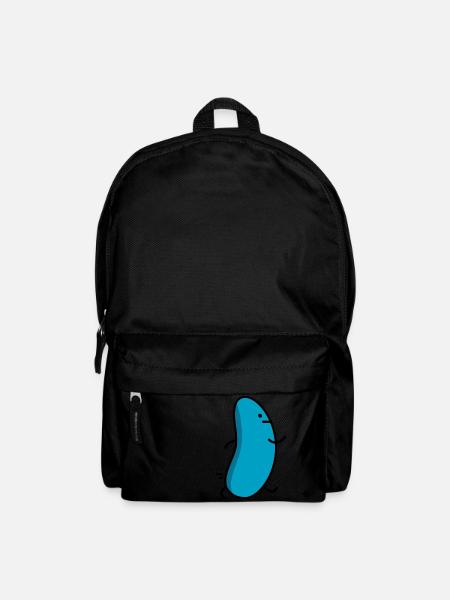 lustige blaue Bohne - Rucksack - Schwarz