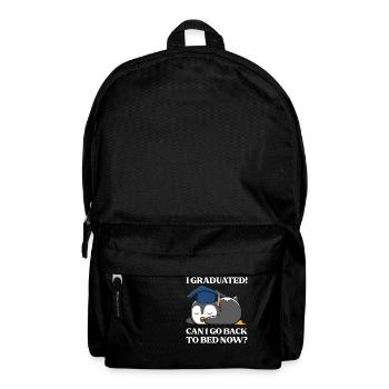 I graduated , Can I go back to bed now? - Backpack - black - Front