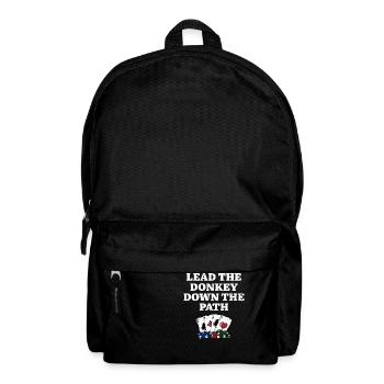Lead the Donkey Down the Path Poker Funny Poker - Rucksack - Schwarz - Vorne
