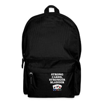 Cartes fortes Stronger Bladder Poker Joke Poker - Sac à dos - noir - Devant
