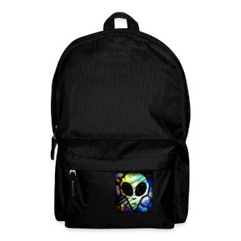 Stained glass alien - Backpack - black - Front
