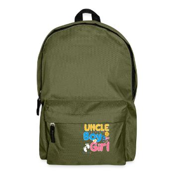 Pink or Blue Uncle Loves You Best Uncle Ever - Backpack - olive green - Front