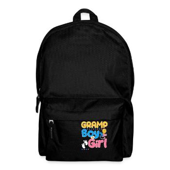 Pink or Blue Gramp Loves You Best Grandpa Ever - Backpack - black - Front