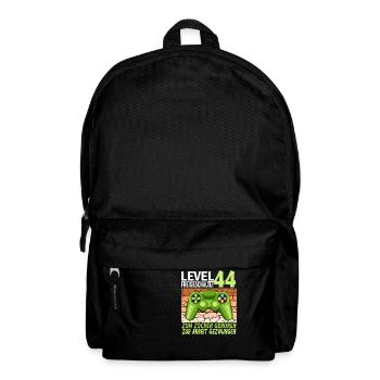 44. Geburtstag Gamer zur Arbeit gezwungen - Rucksack - Schwarz - Vorne