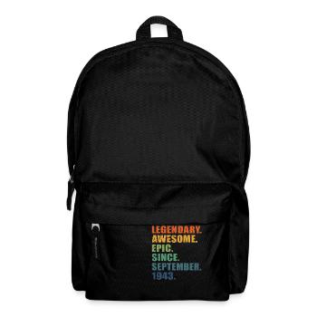 80e anniversaire, septembre 1943, 80e anniversaire - Sac à dos - noir - Devant