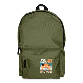 41. Geburtstag Gamer Videospiele - Rucksack - Olivgrün - Vorne