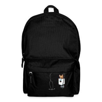 Veterinarian Costume School Career Day Outfit - Backpack - black - Front
