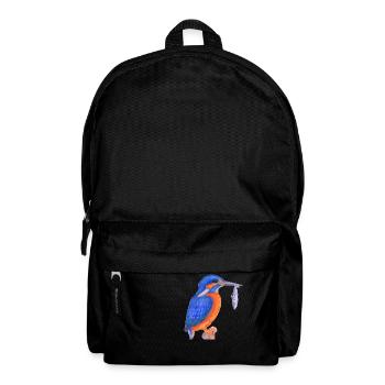 Martin-pêcheur avec poisson - Sac à dos - noir - Devant