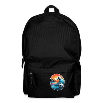 Wave - Sommer - Urlaub - Rucksack - Schwarz - Vorne