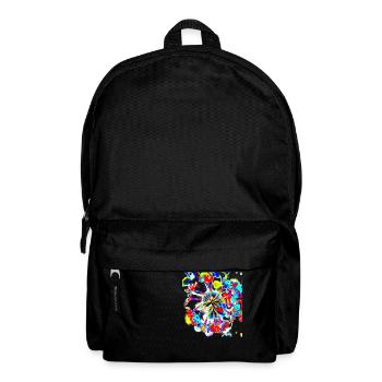 Colorful Floral T-Shirt, Trend Shirt, Cool, A733464 - Backpack - black - Front
