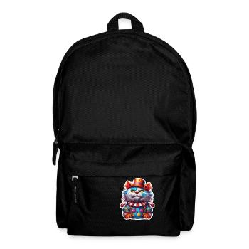 Clown Animal / Circus / Funny / Colorful / Show / Cat - Backpack - black - Front
