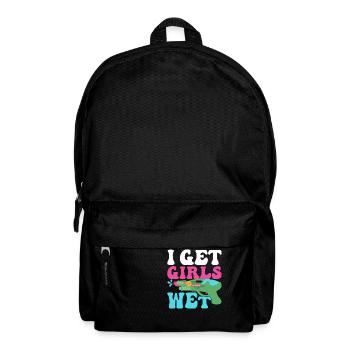 I Get Girls Wet Squirt Gun Summer Water Fun - Backpack - black - Front