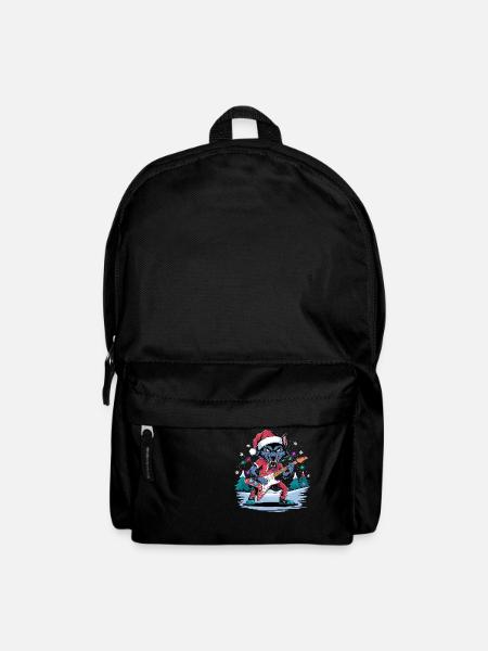 Weihnachten Wolfsfelsen – Festlich und wild - Rucksack - Schwarz