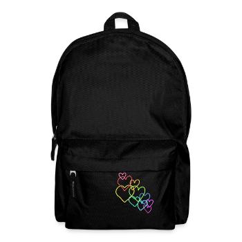 bunte Herzen Valentinstag - Rucksack - Schwarz - Vorne