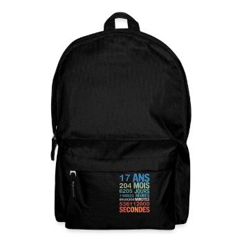 17 Ans – Le Temps en Secondes, Minutes - Rucksack - Schwarz - Vorne