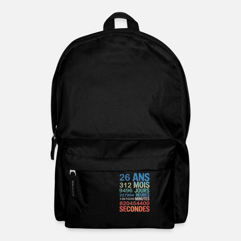26 Ans en Chiffres – Design Anniversaire Unique - Rucksack - Schwarz