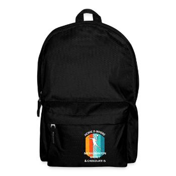 Badminton Federball Badmintonspieler Schokolade - Rucksack - Schwarz - Vorne