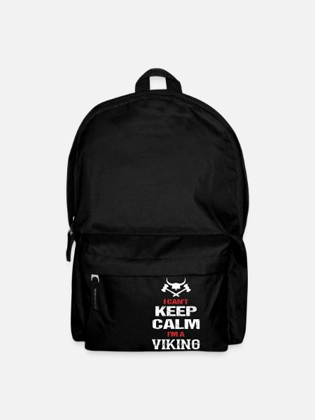 Ich kann nicht ruhig bleiben ich bin Wikinger Viki - Rucksack - Schwarz