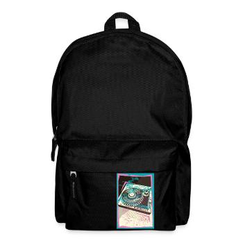 I LOVE VINYL, Pop Art, Turntable, Turntable - Backpack - black - Front