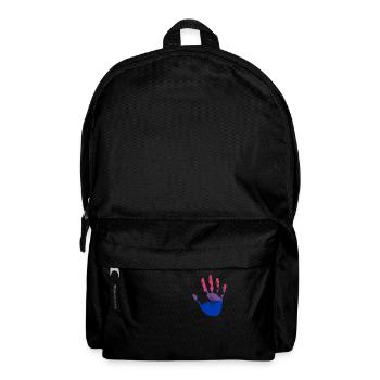 Bisexual Supporter Handprint - Bisexual Hand - Backpack - black - Front