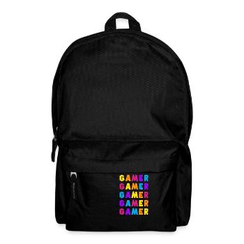 Gamer - Rucksack - Schwarz - Vorne
