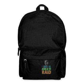 I survived the area 51 raid - Rucksack - Schwarz - Vorne