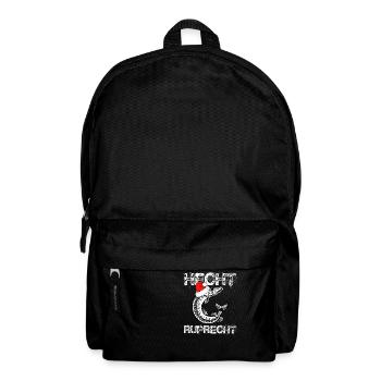 Hecht Ruprecht - Angeln, Geschenk, Weihnachten - Rucksack - Schwarz - Vorne