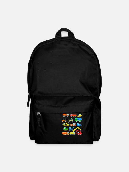 Baustellen Fahrzeuge Bagger - Rucksack - Schwarz