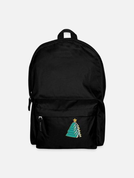 Tannenbaum aus Büchern für Autor Schriftsteller - Rucksack - Schwarz