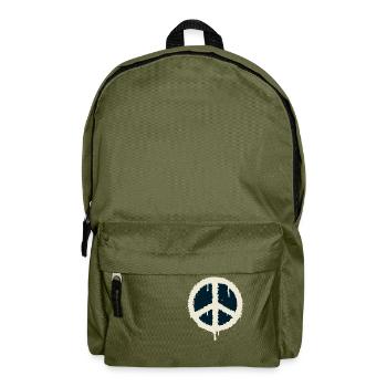 Friedenssymbol - Rucksack - Olivgrün - Vorne